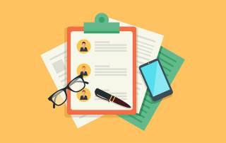 Klemmbrette, büromaterial und Checklisten