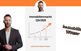 Ein Teaser für das Immowetter, ein Moderator, der das Immobilien-Wetter ansagt